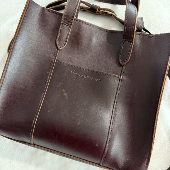 Portland Leather Goods Lola brown shoulder crossbody tote handbag - Picture 2 of 9